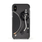 Vinyl Record Player Apple iPhone Xs Impact Case Black Edge on Black Phone