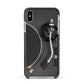 Vinyl Record Player Apple iPhone Xs Max Impact Case Black Edge on Gold Phone