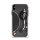 Vinyl Record Player Apple iPhone Xs Max Impact Case White Edge on Black Phone