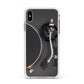 Vinyl Record Player Apple iPhone Xs Max Impact Case White Edge on Gold Phone