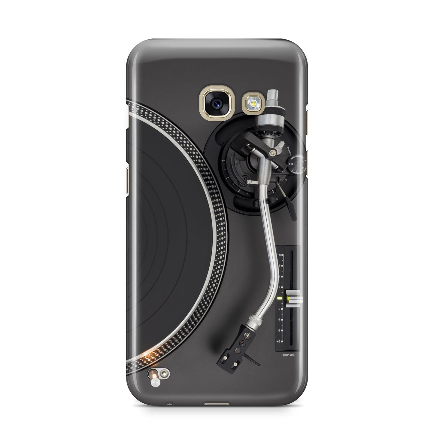 Vinyl Record Player Samsung Galaxy A3 2017 Case on gold phone