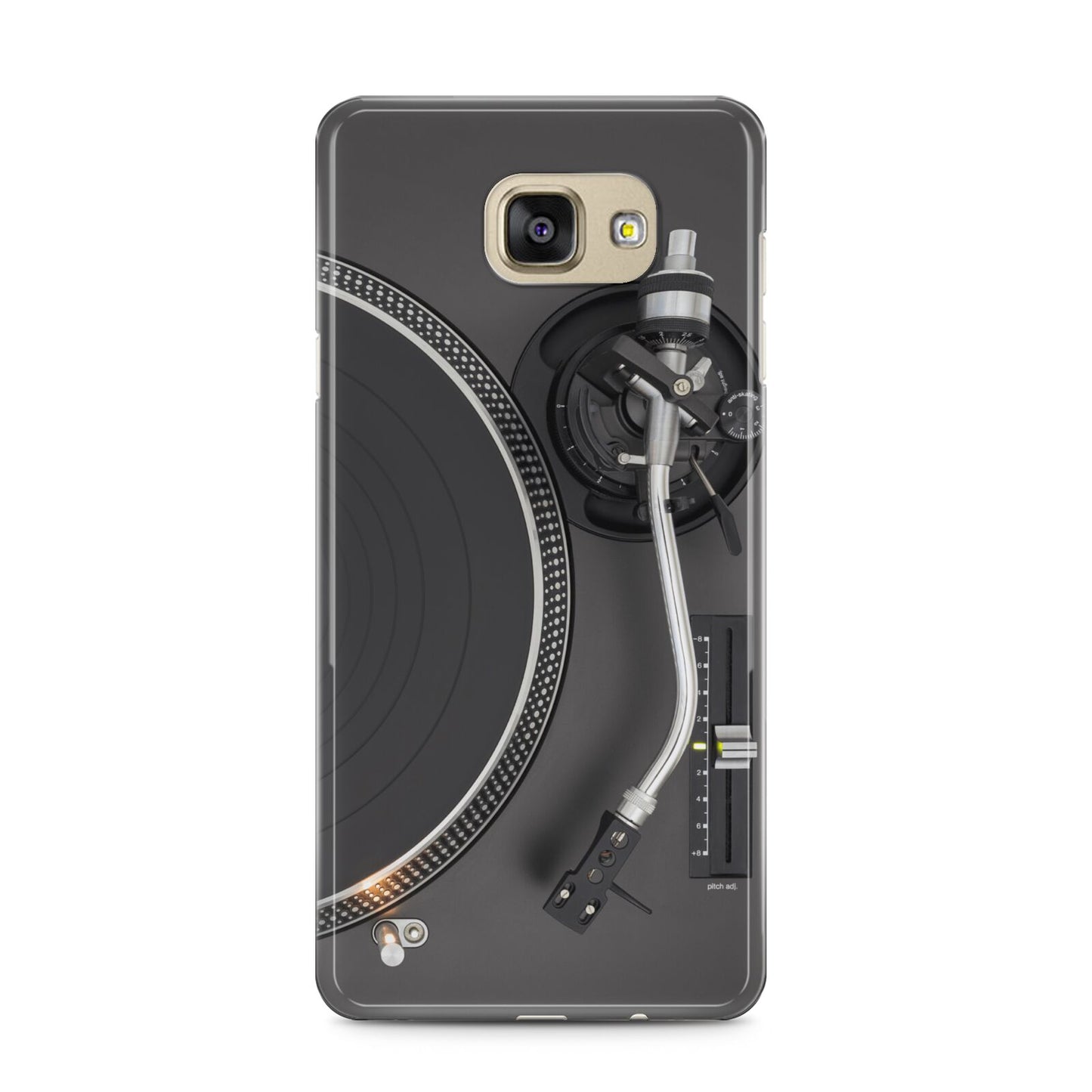 Vinyl Record Player Samsung Galaxy A5 2016 Case on gold phone