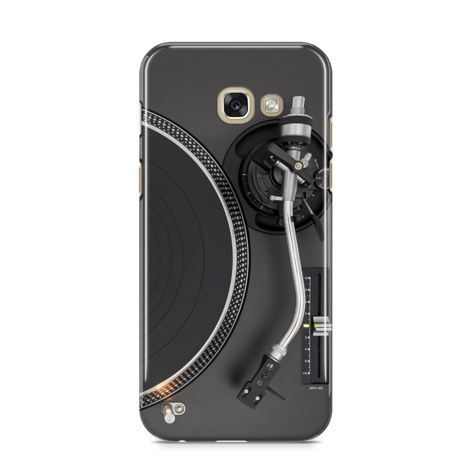Vinyl Record Player Samsung Galaxy A5 2017 Case on gold phone