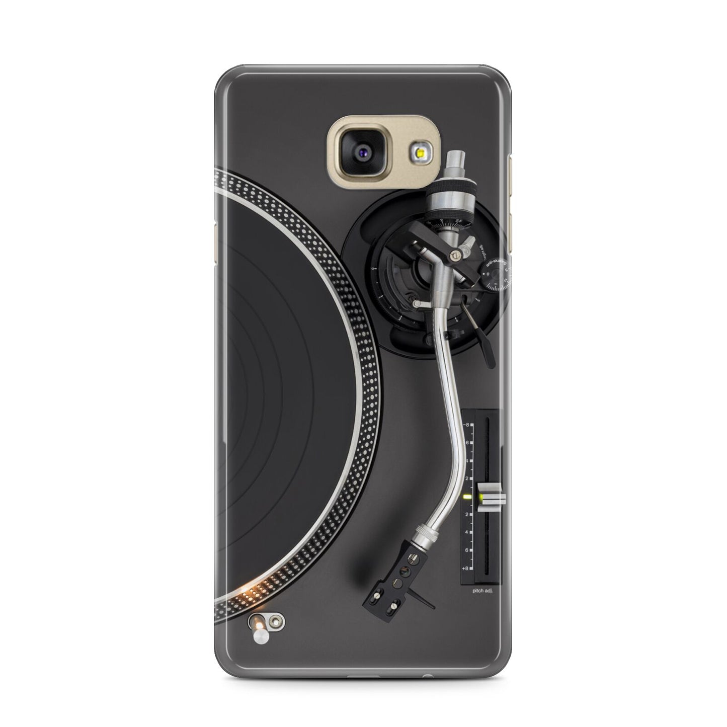 Vinyl Record Player Samsung Galaxy A7 2016 Case on gold phone