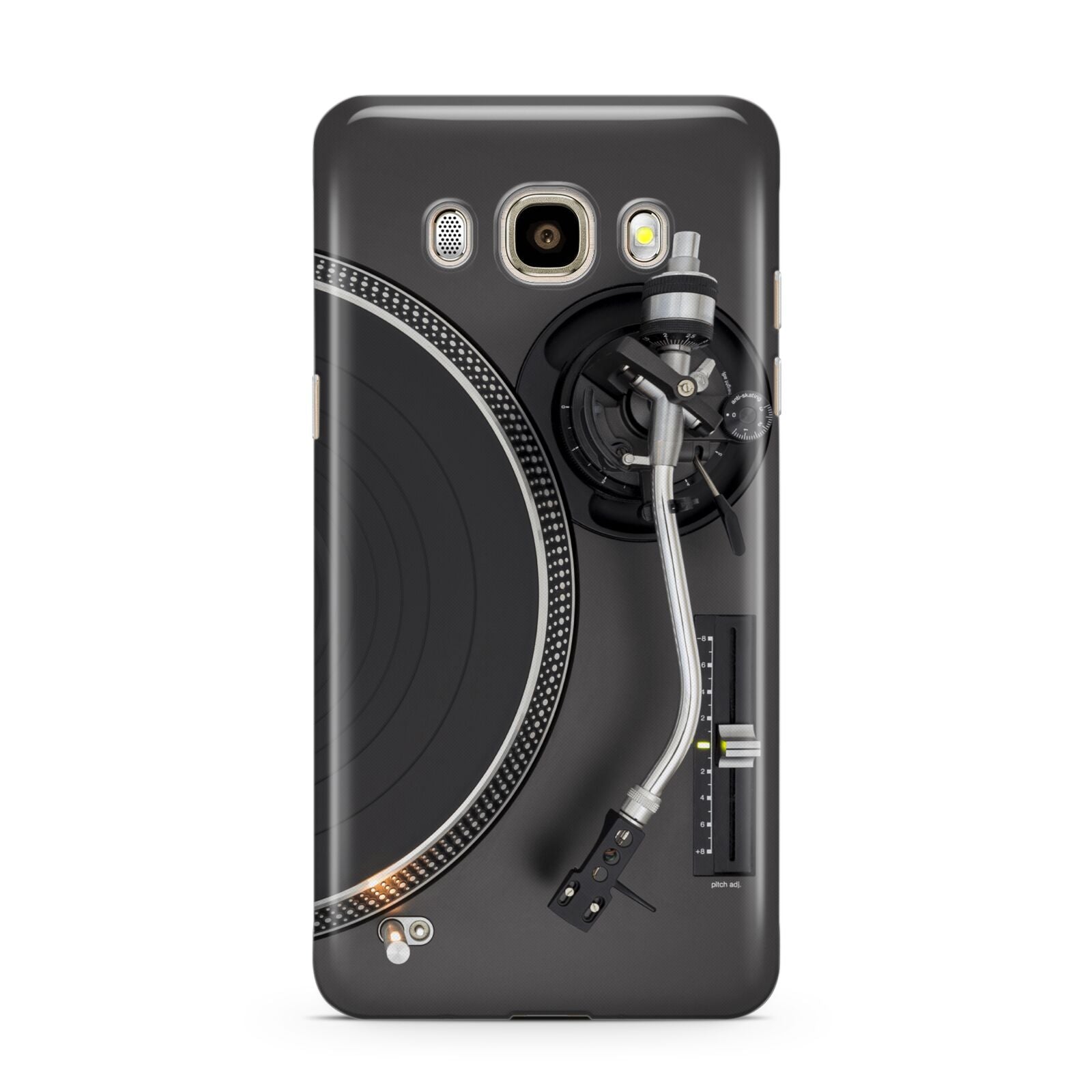 Vinyl Record Player Samsung Galaxy J7 2016 Case on gold phone