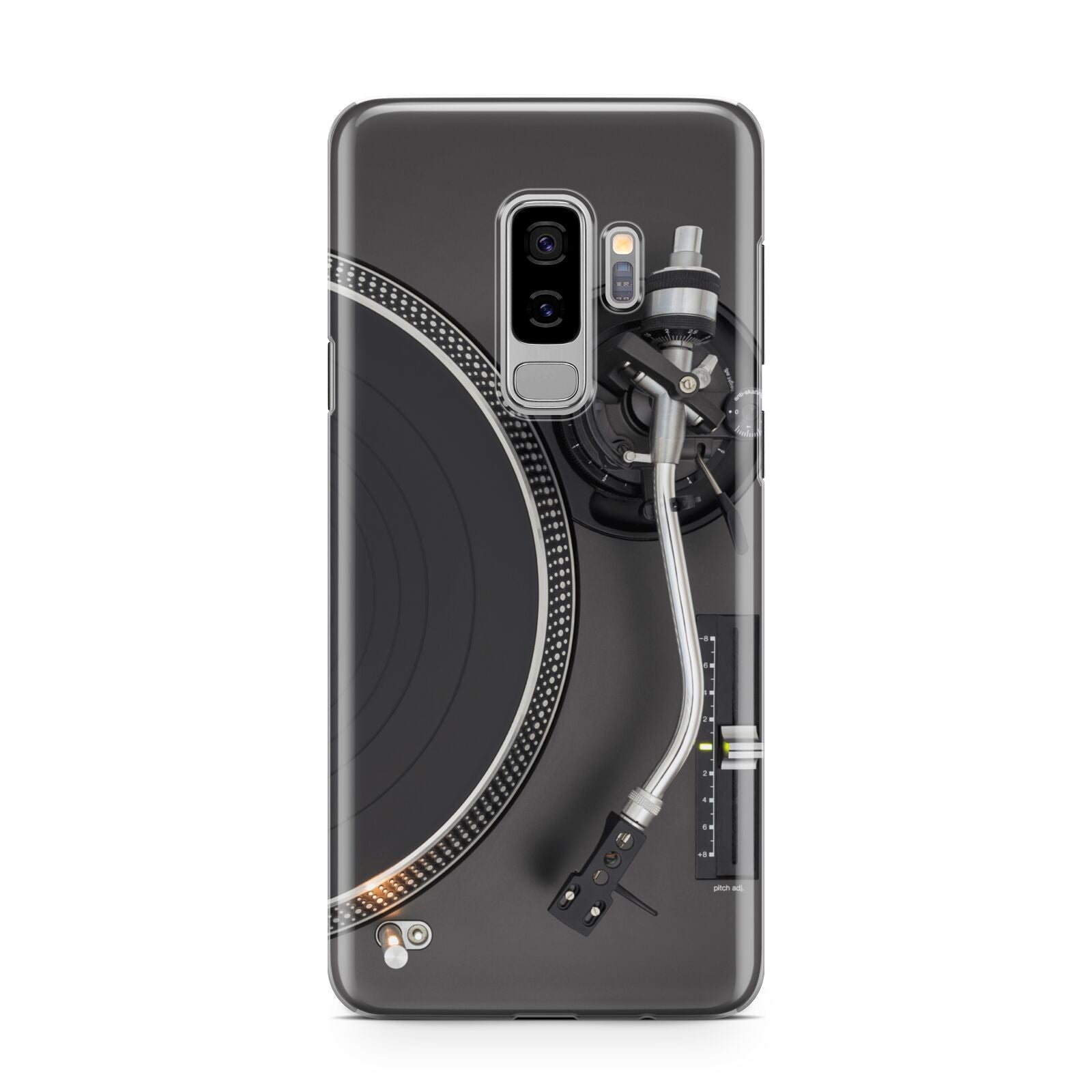 Vinyl Record Player Samsung Galaxy S9 Plus Case on Silver phone