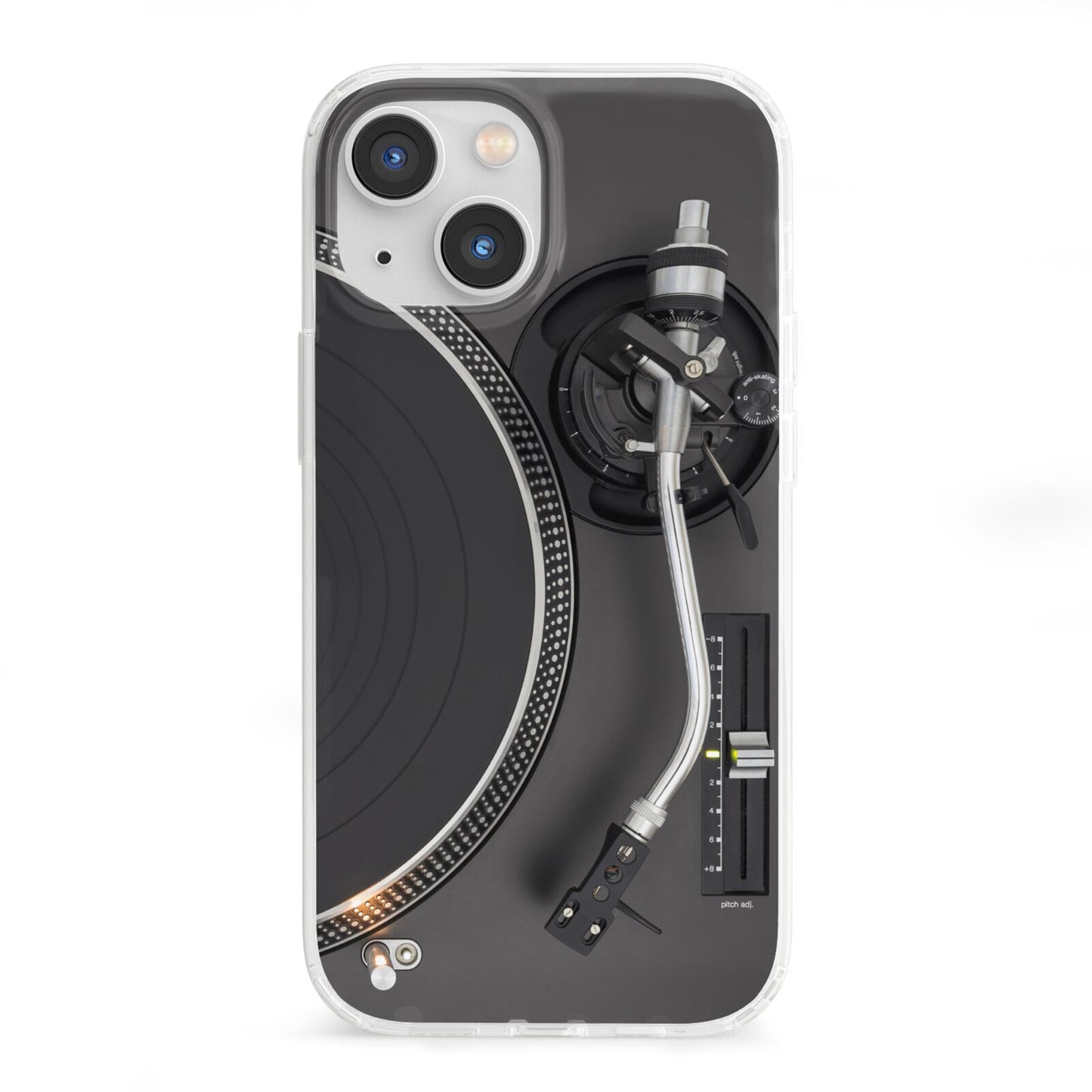 Vinyl Record Player iPhone 13 Mini Clear Bumper Case