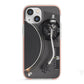Vinyl Record Player iPhone 13 Mini TPU Impact Case with Pink Edges