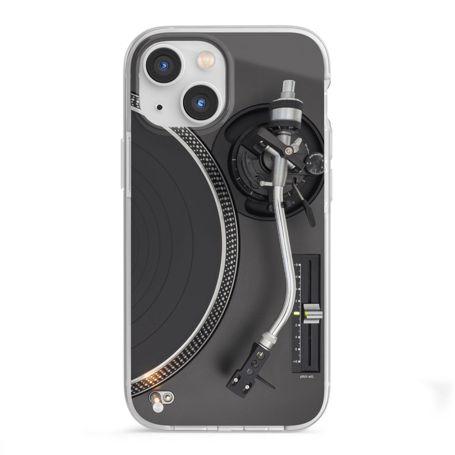 Vinyl Record Player iPhone 13 Mini TPU Impact Case with White Edges