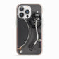 Vinyl Record Player iPhone 13 Pro TPU Impact Case with Pink Edges