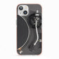 Vinyl Record Player iPhone 13 TPU Impact Case with Pink Edges