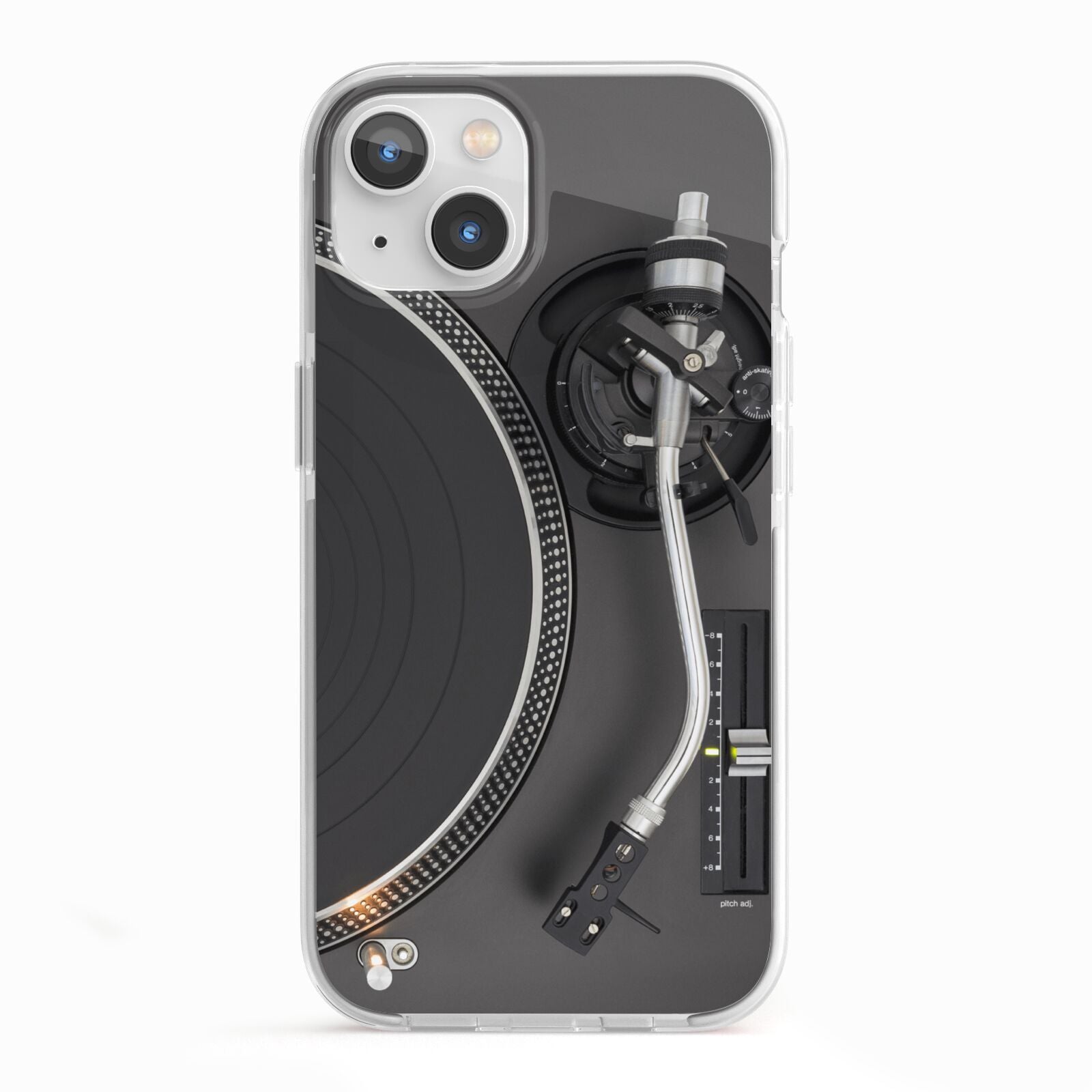 Vinyl Record Player iPhone 13 TPU Impact Case with White Edges