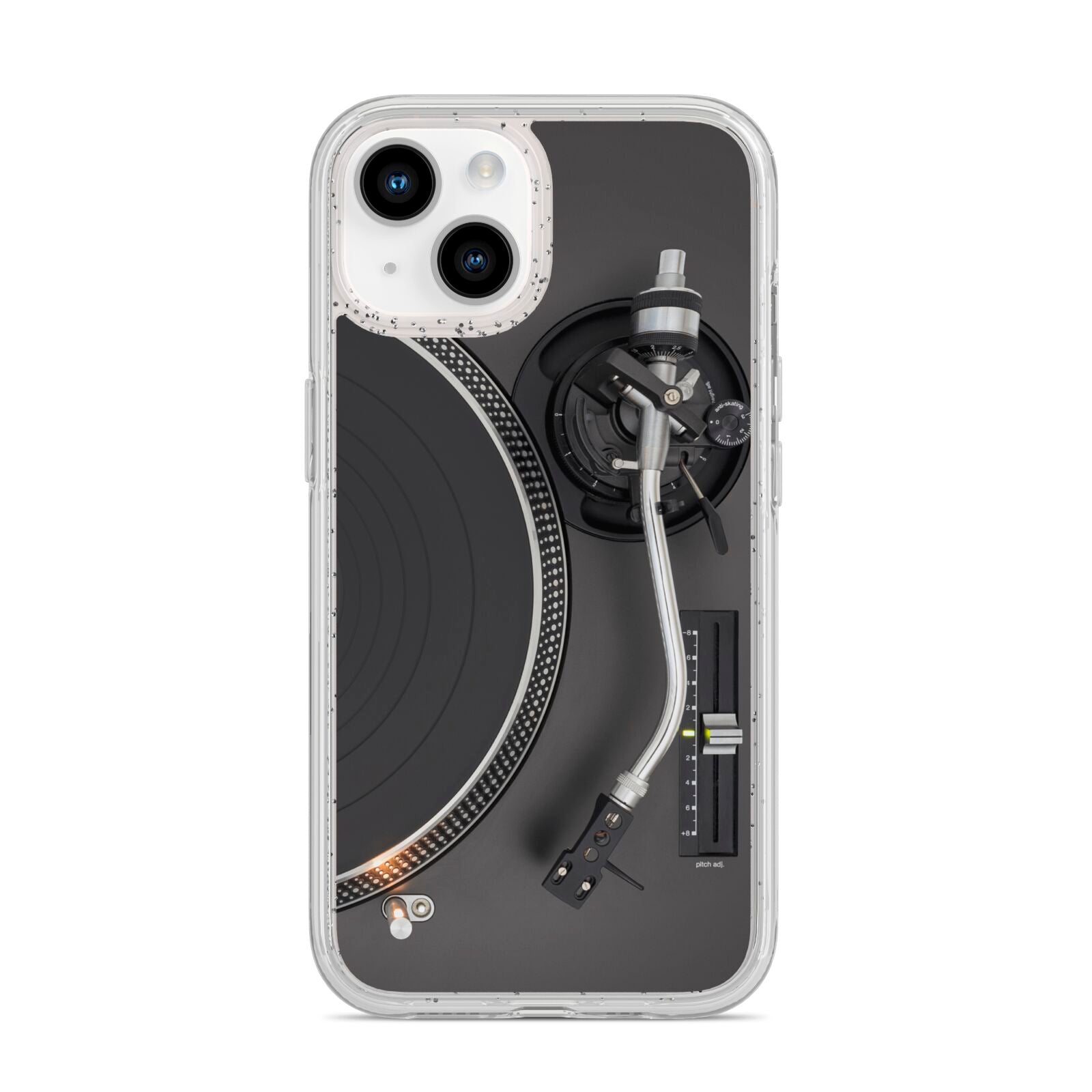 Vinyl Record Player iPhone 14 Glitter Tough Case Starlight