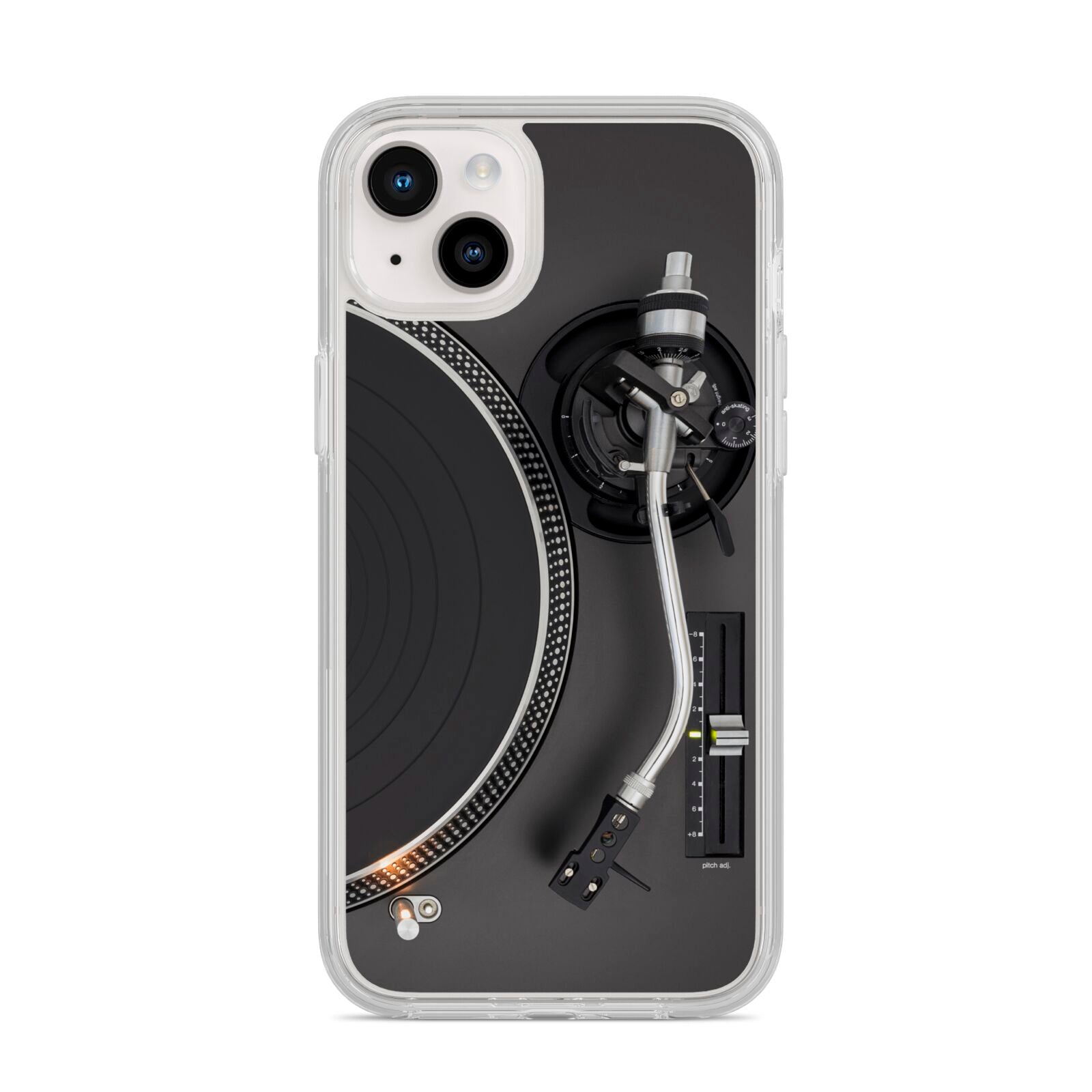 Vinyl Record Player iPhone 14 Plus Clear Tough Case Starlight