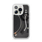 Vinyl Record Player iPhone 14 Pro Clear Tough Case Silver