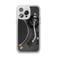 Vinyl Record Player iPhone 14 Pro Max Clear Tough Case Silver