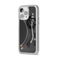 Vinyl Record Player iPhone 14 Pro Max Glitter Tough Case Silver Angled Image