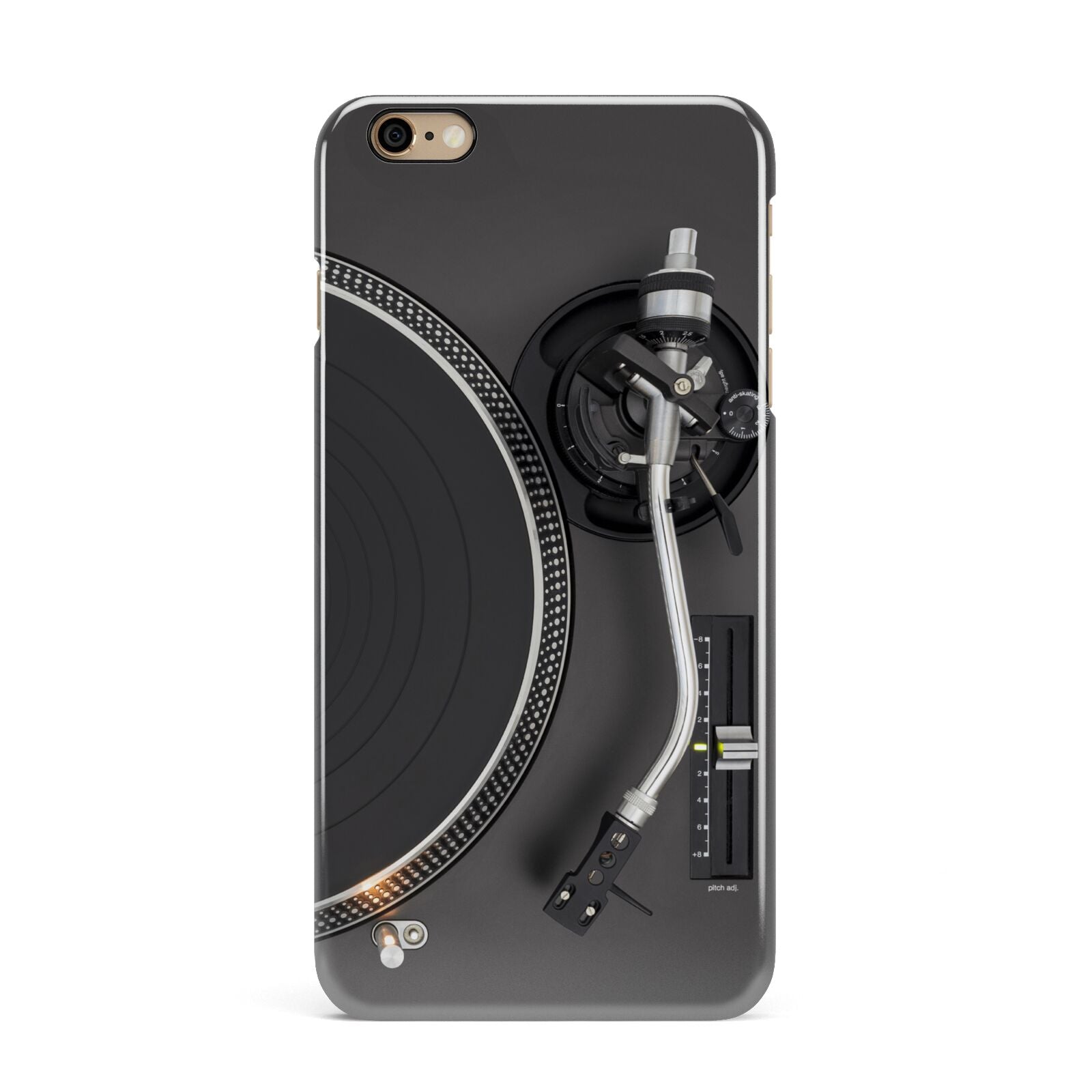 Vinyl Record Player iPhone 6 Plus 3D Snap Case on Gold Phone