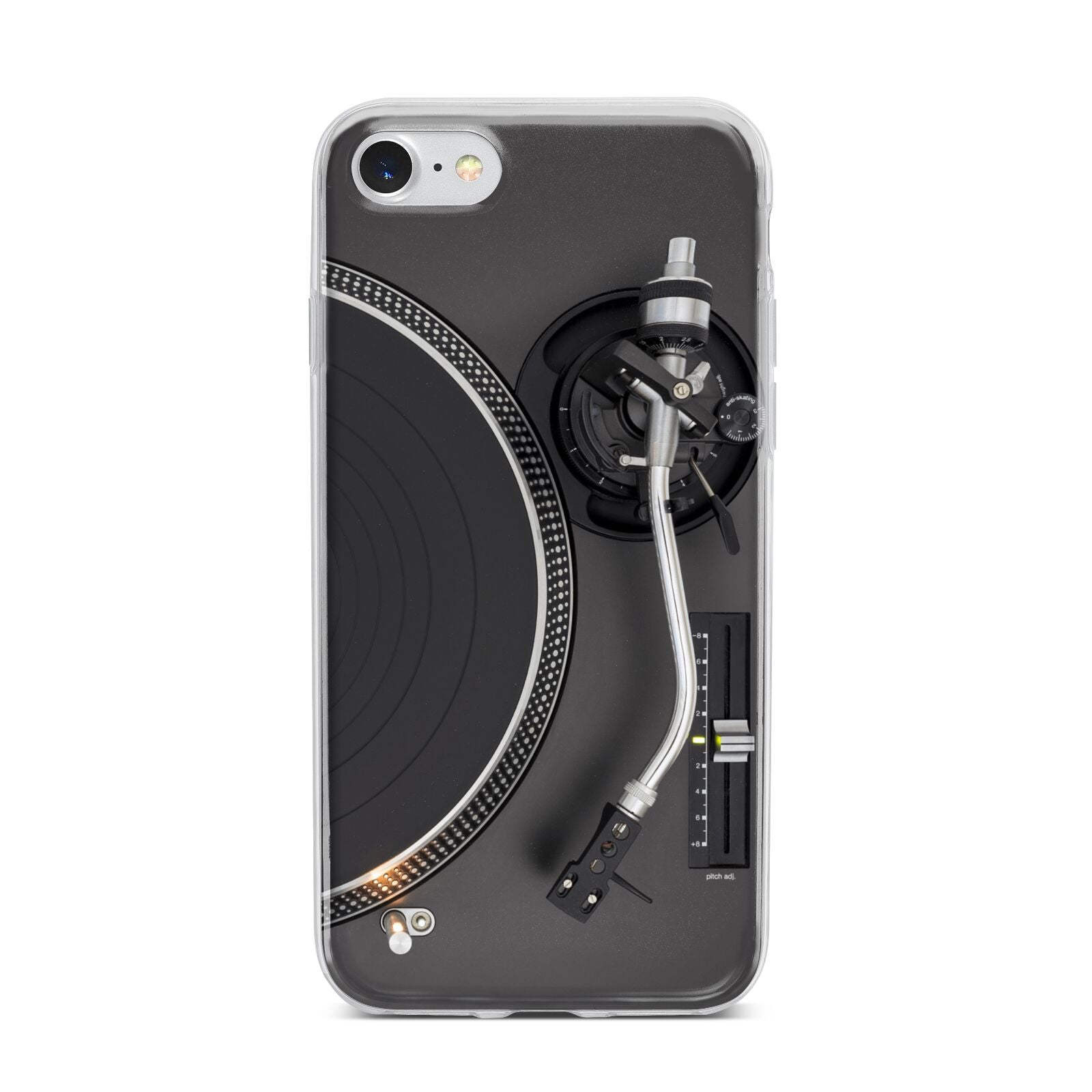Vinyl Record Player iPhone 7 Bumper Case on Silver iPhone