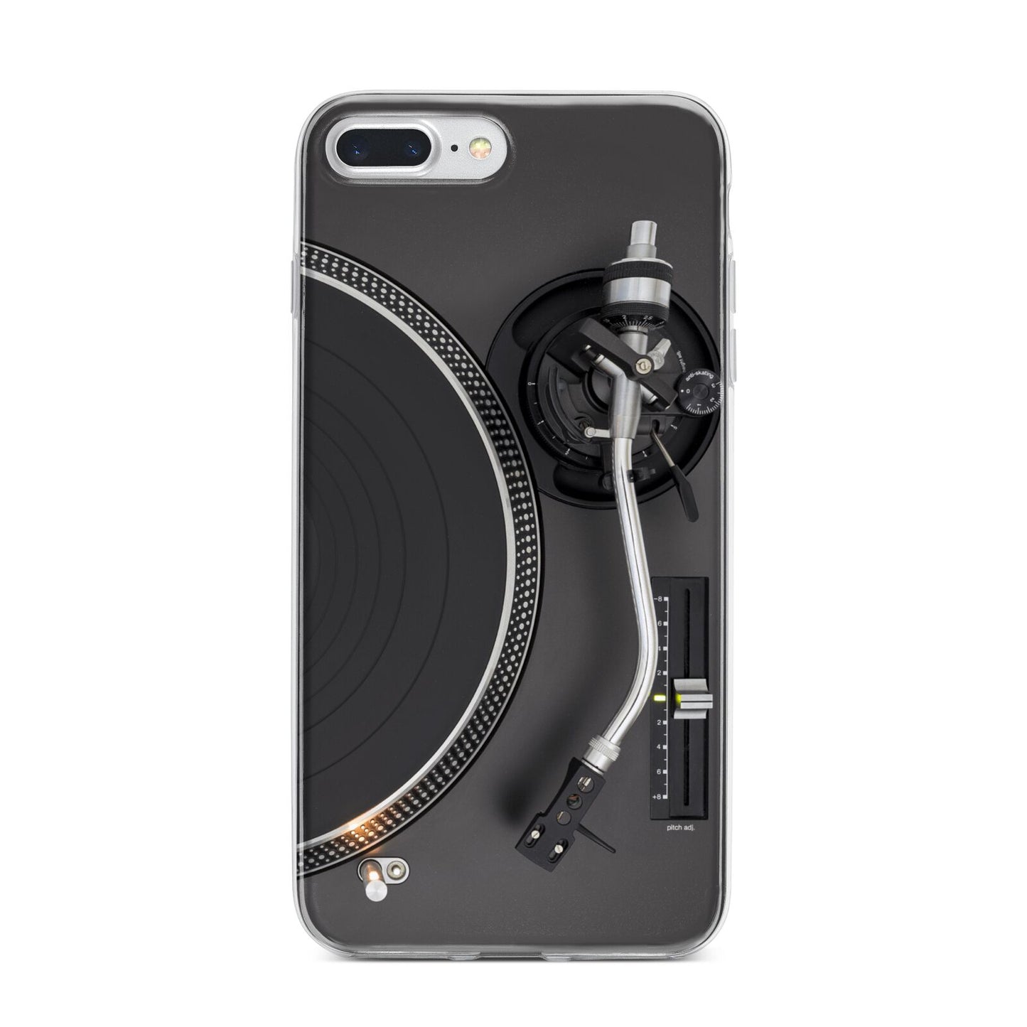 Vinyl Record Player iPhone 7 Plus Bumper Case on Silver iPhone