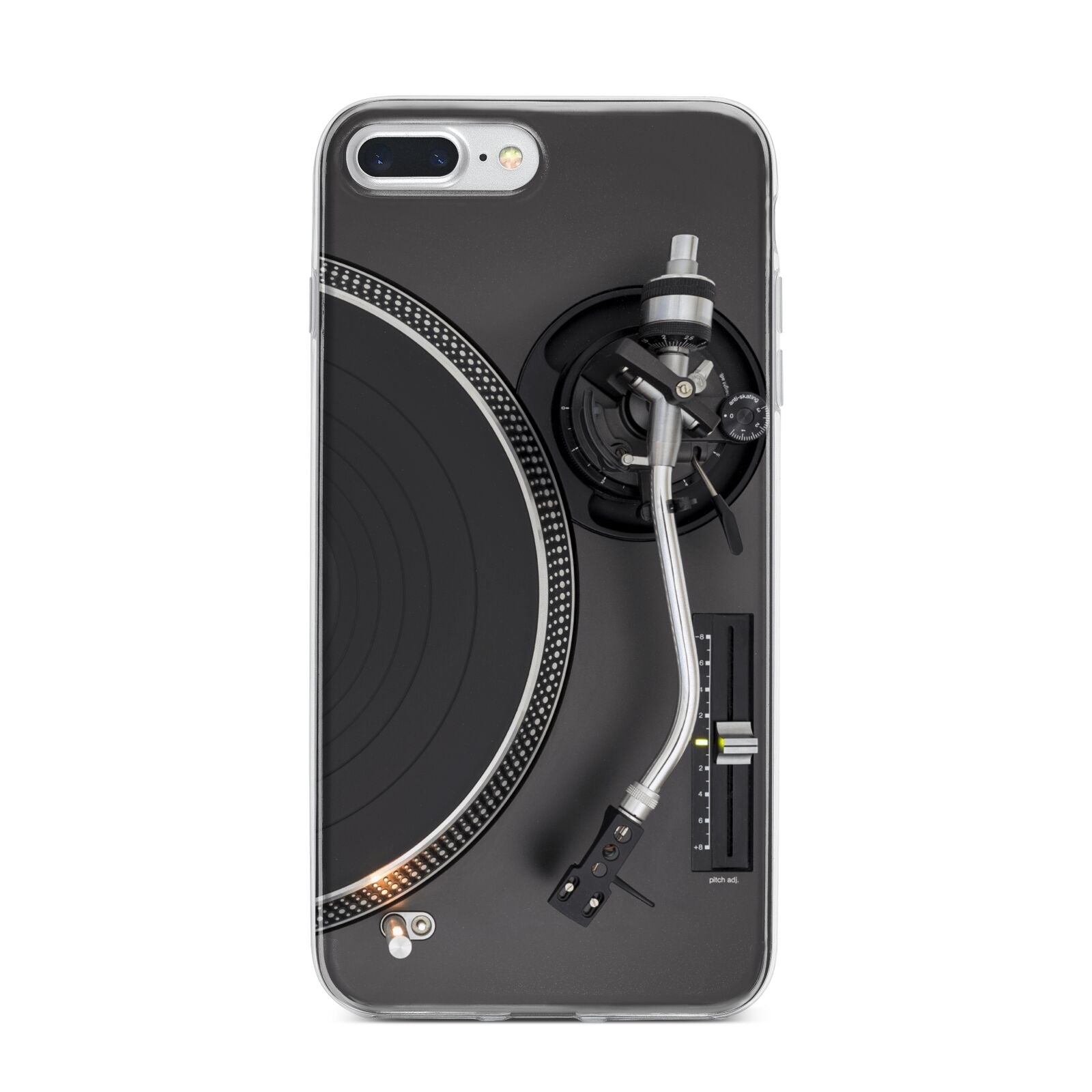 Vinyl Record Player iPhone 7 Plus Bumper Case on Silver iPhone
