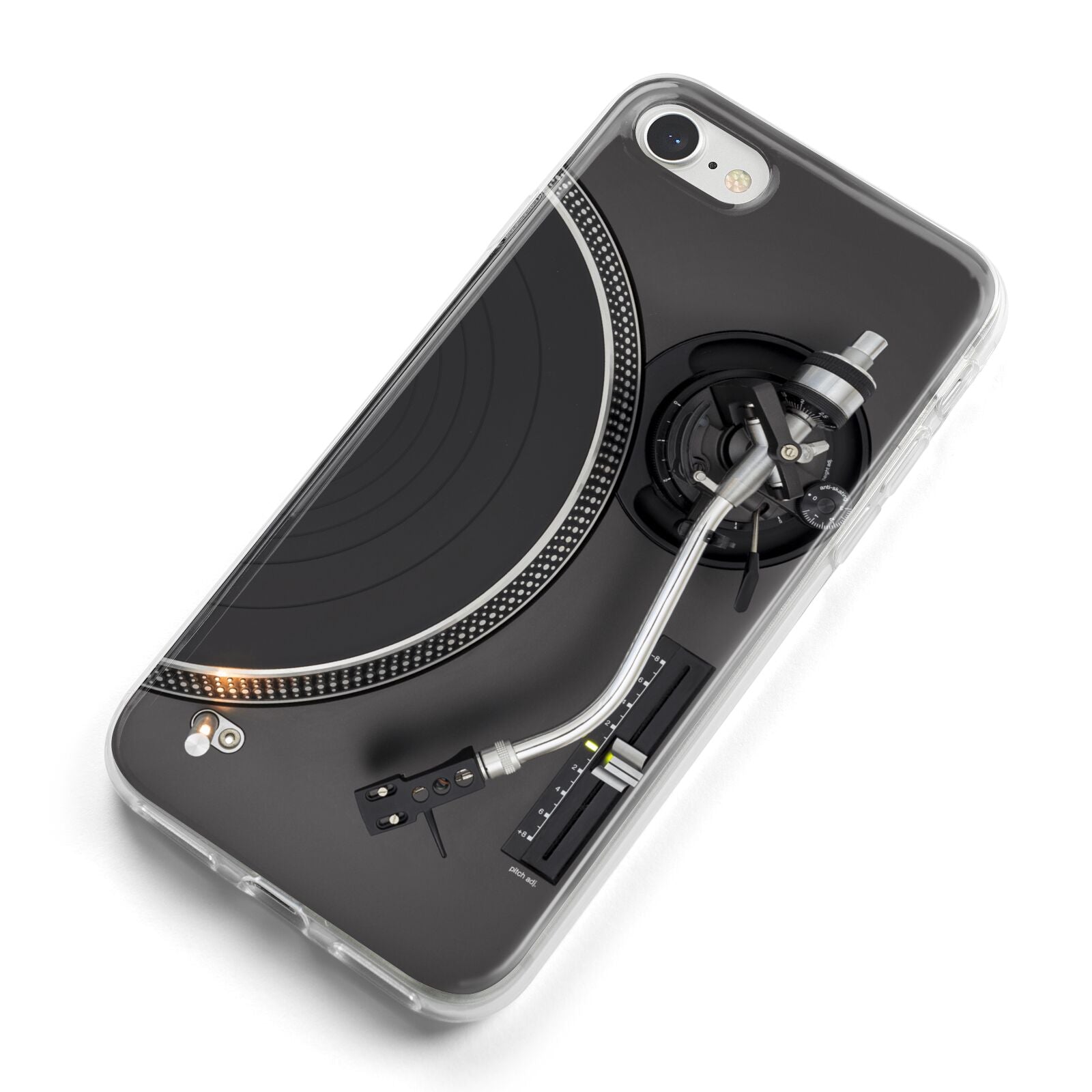 Vinyl Record Player iPhone 8 Bumper Case on Silver iPhone Alternative Image