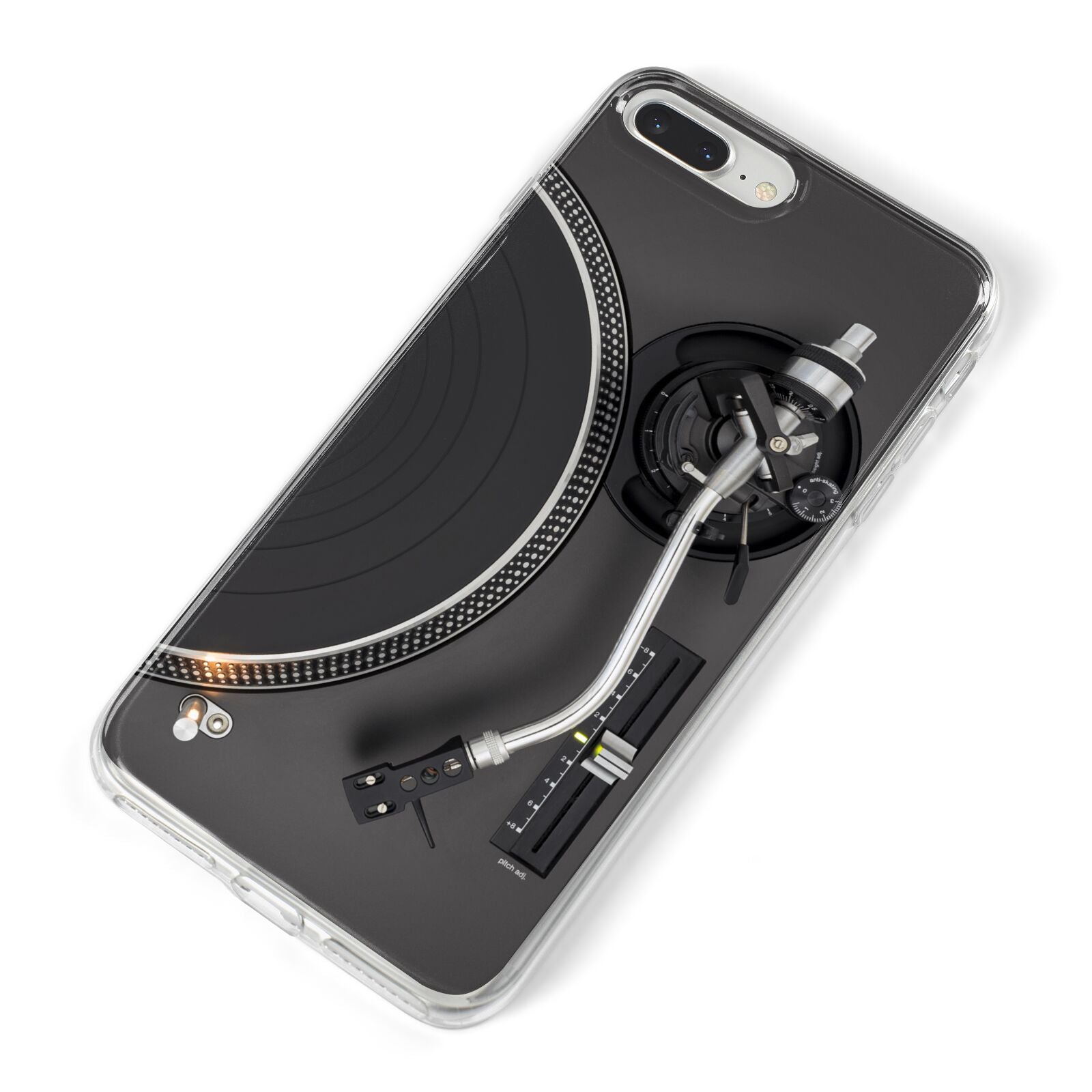 Vinyl Record Player iPhone 8 Plus Bumper Case on Silver iPhone Alternative Image