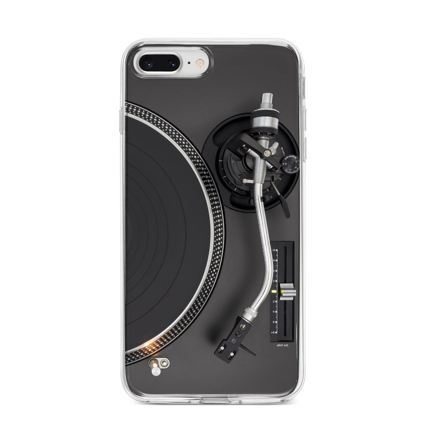 Vinyl Record Player iPhone 8 Plus Bumper Case on Silver iPhone