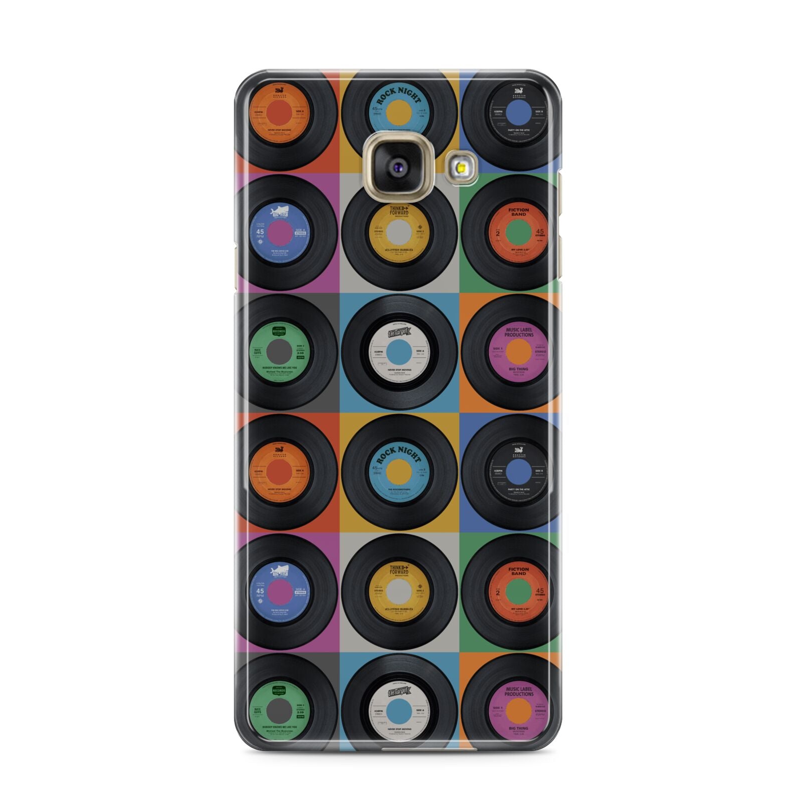 Vinyl Record Samsung Galaxy A3 2016 Case on gold phone