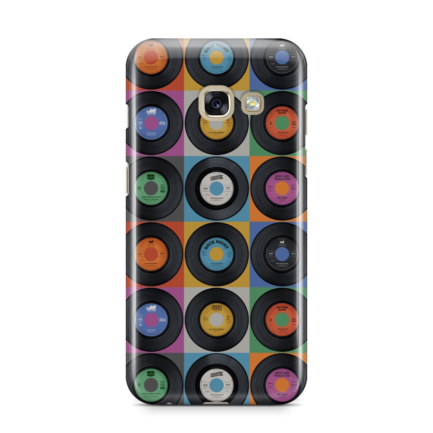 Vinyl Record Samsung Galaxy A3 2017 Case on gold phone