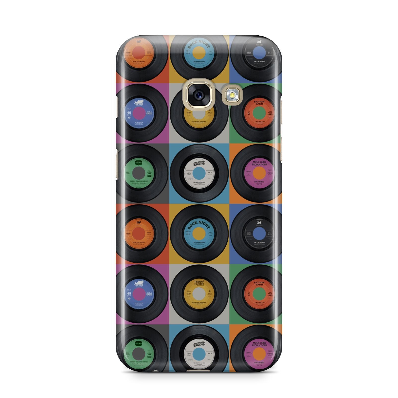 Vinyl Record Samsung Galaxy A3 2017 Case on gold phone
