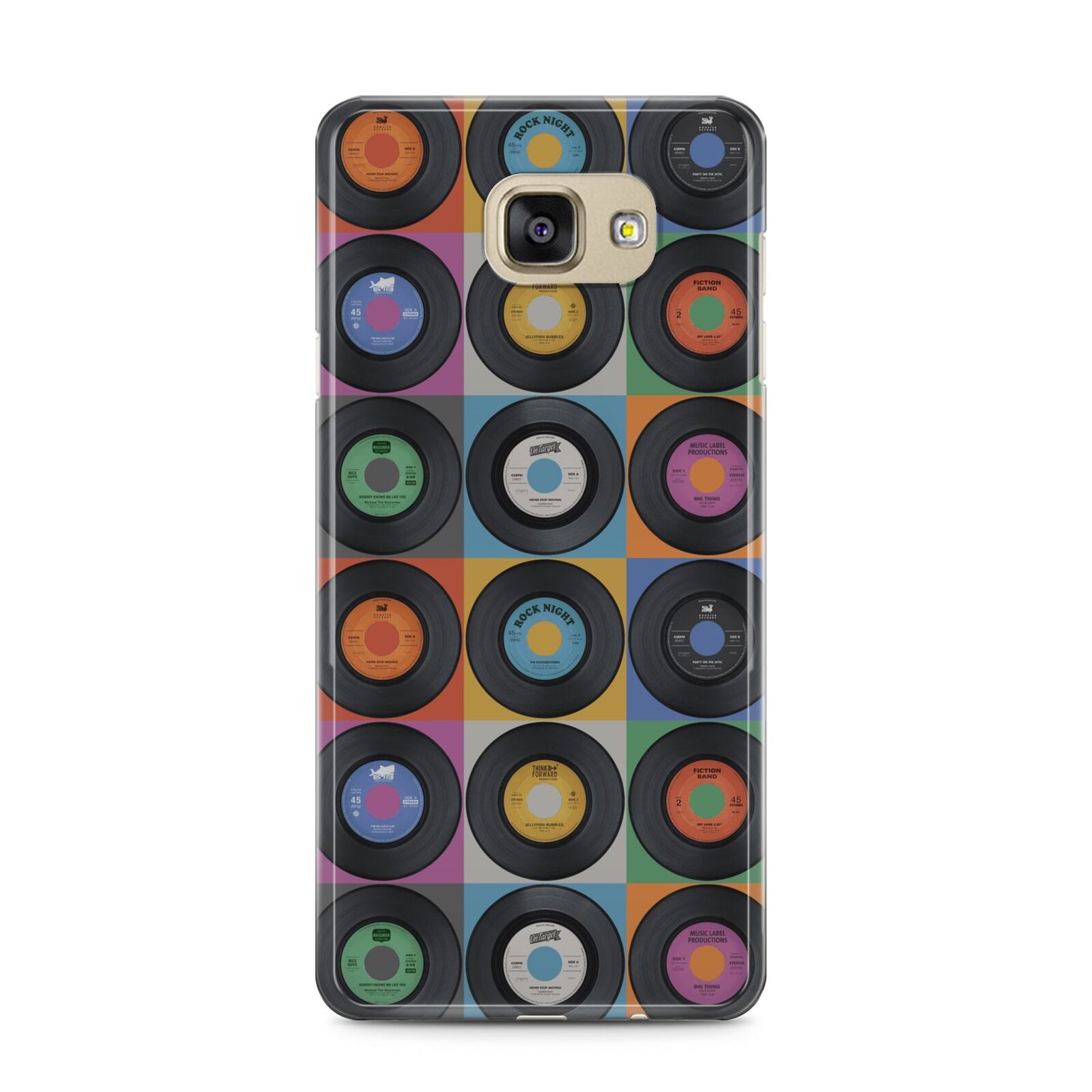 Vinyl Record Samsung Galaxy A5 2016 Case on gold phone