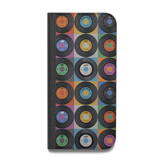 Vinyl Record Vegan Leather Flip iPhone Case