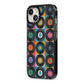 Vinyl Record iPhone 13 Black Impact Case Side Angle on Silver phone