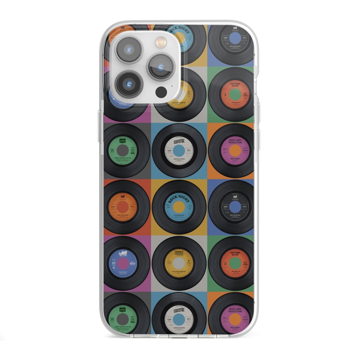 Vinyl Record iPhone 13 Pro Max TPU Impact Case with White Edges