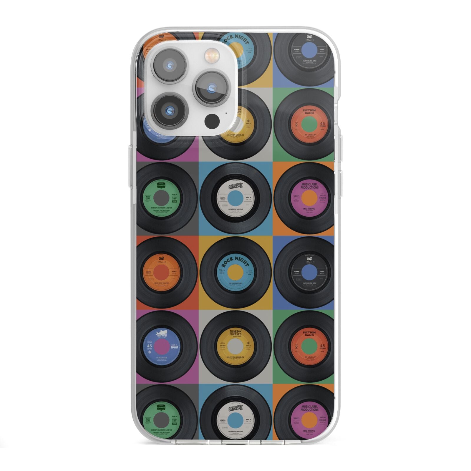 Vinyl Record iPhone 13 Pro Max TPU Impact Case with White Edges