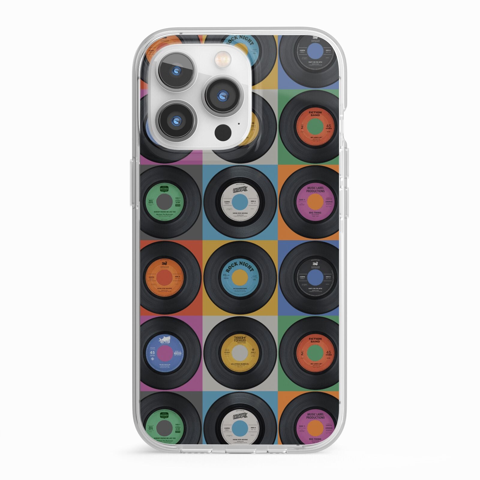 Vinyl Record iPhone 13 Pro TPU Impact Case with White Edges