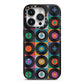 Vinyl Record iPhone 14 Pro Black Impact Case on Silver phone