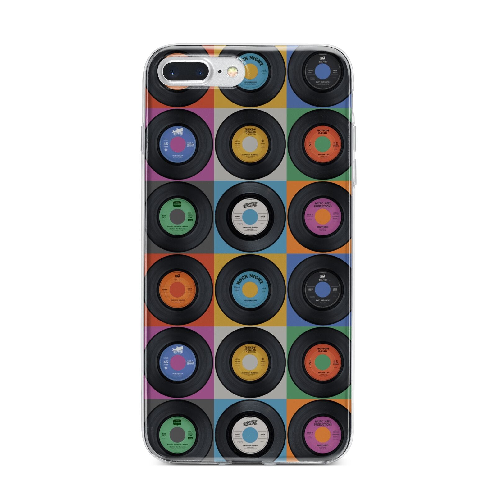Vinyl Record iPhone 7 Plus Bumper Case on Silver iPhone