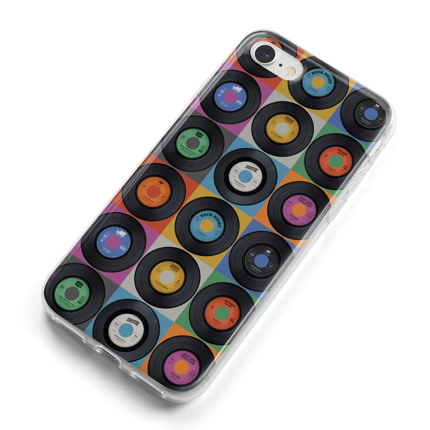 Vinyl Record iPhone 8 Bumper Case on Silver iPhone Alternative Image