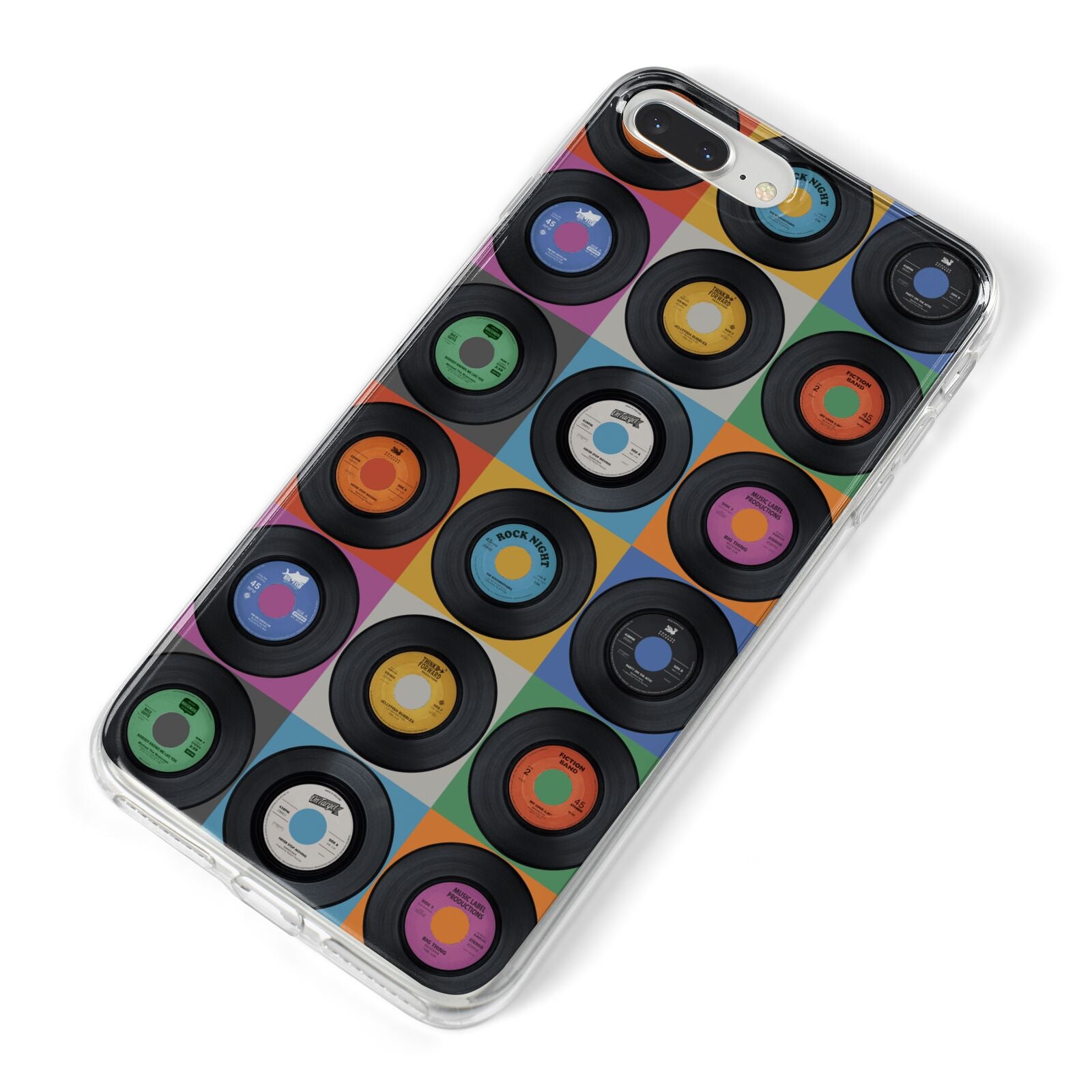Vinyl Record iPhone 8 Plus Bumper Case on Silver iPhone Alternative Image