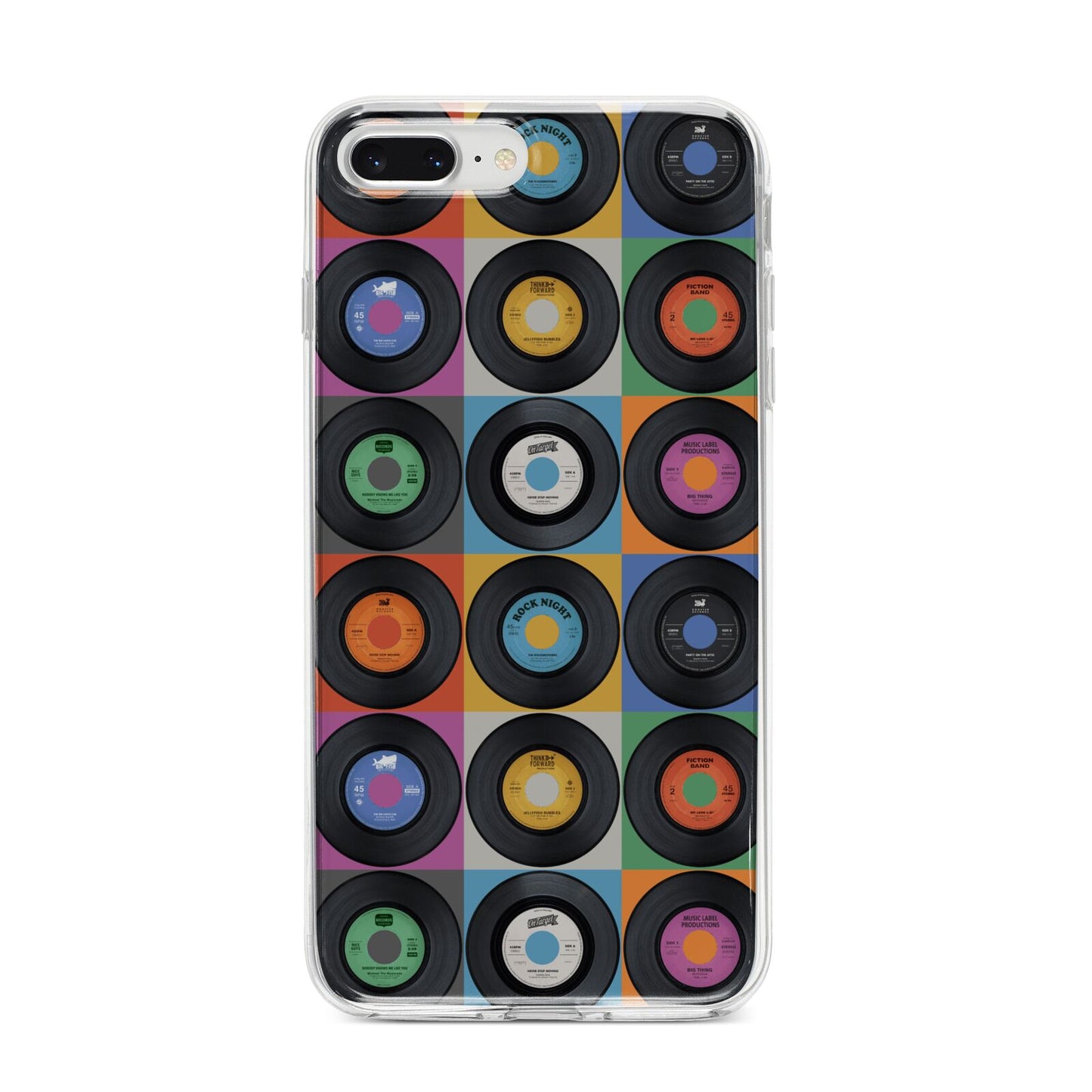 Vinyl Record iPhone 8 Plus Bumper Case on Silver iPhone