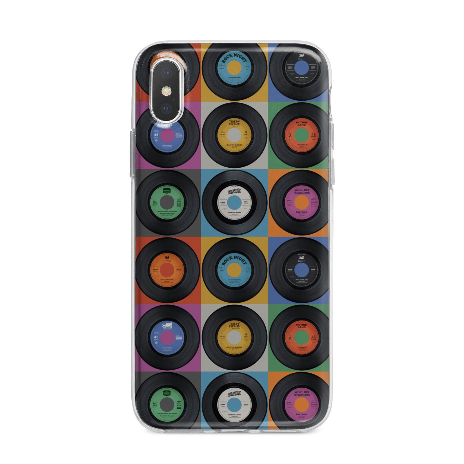 Vinyl Record iPhone X Bumper Case on Silver iPhone Alternative Image 1