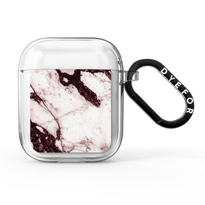 Viola Marble AirPods Clear Case