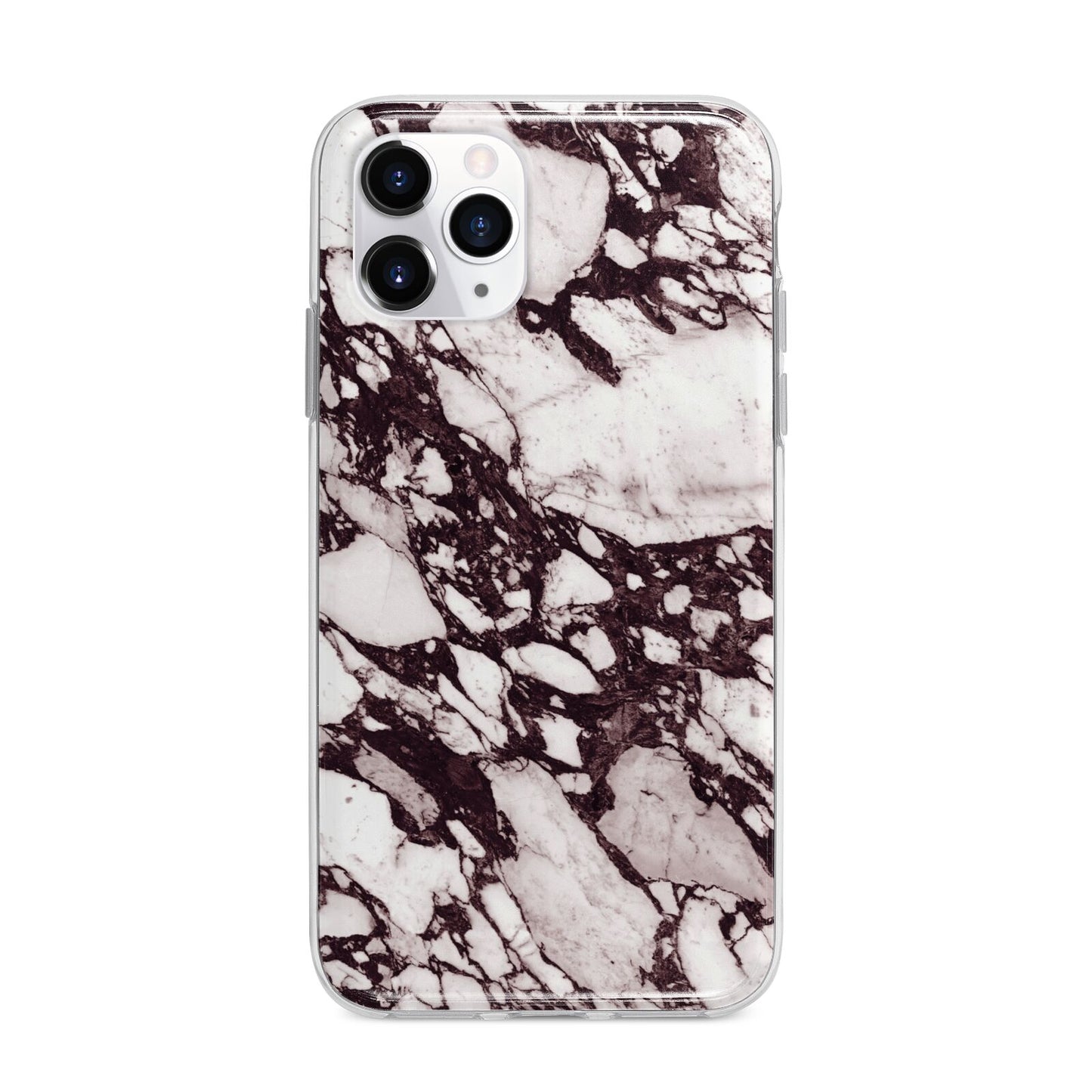 Viola Marble Apple iPhone 11 Pro in Silver with Bumper Case