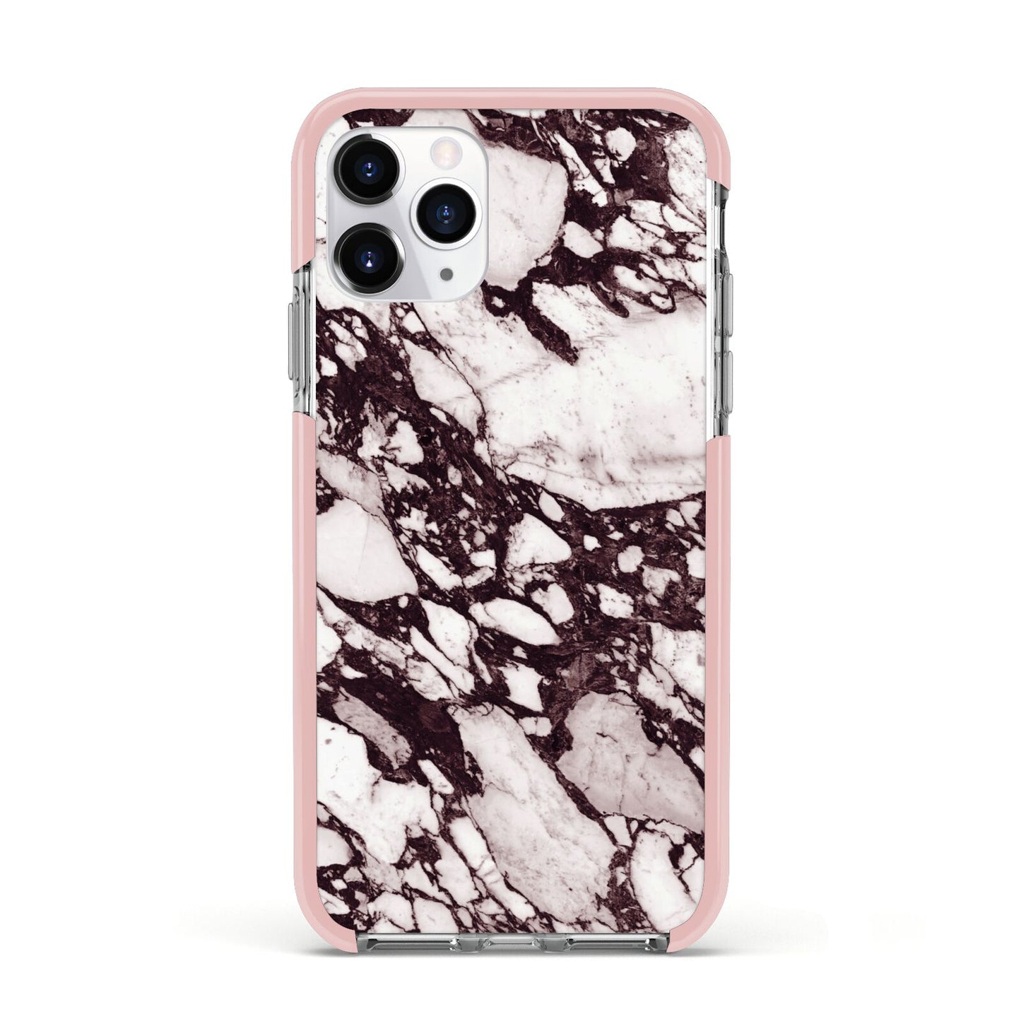 Viola Marble Apple iPhone 11 Pro in Silver with Pink Impact Case