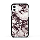 Viola Marble Apple iPhone 11 in White with Black Impact Case