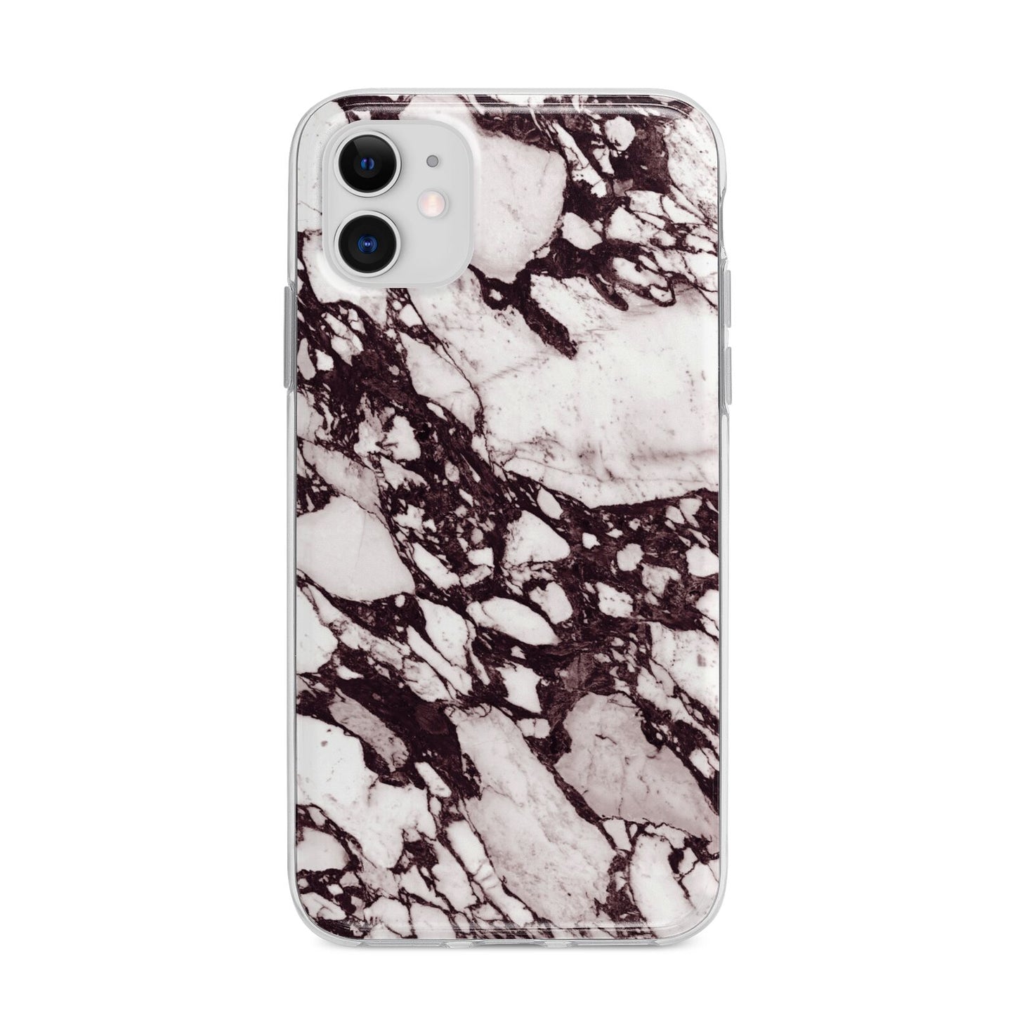 Viola Marble Apple iPhone 11 in White with Bumper Case