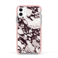 Viola Marble Apple iPhone 11 in White with Pink Impact Case