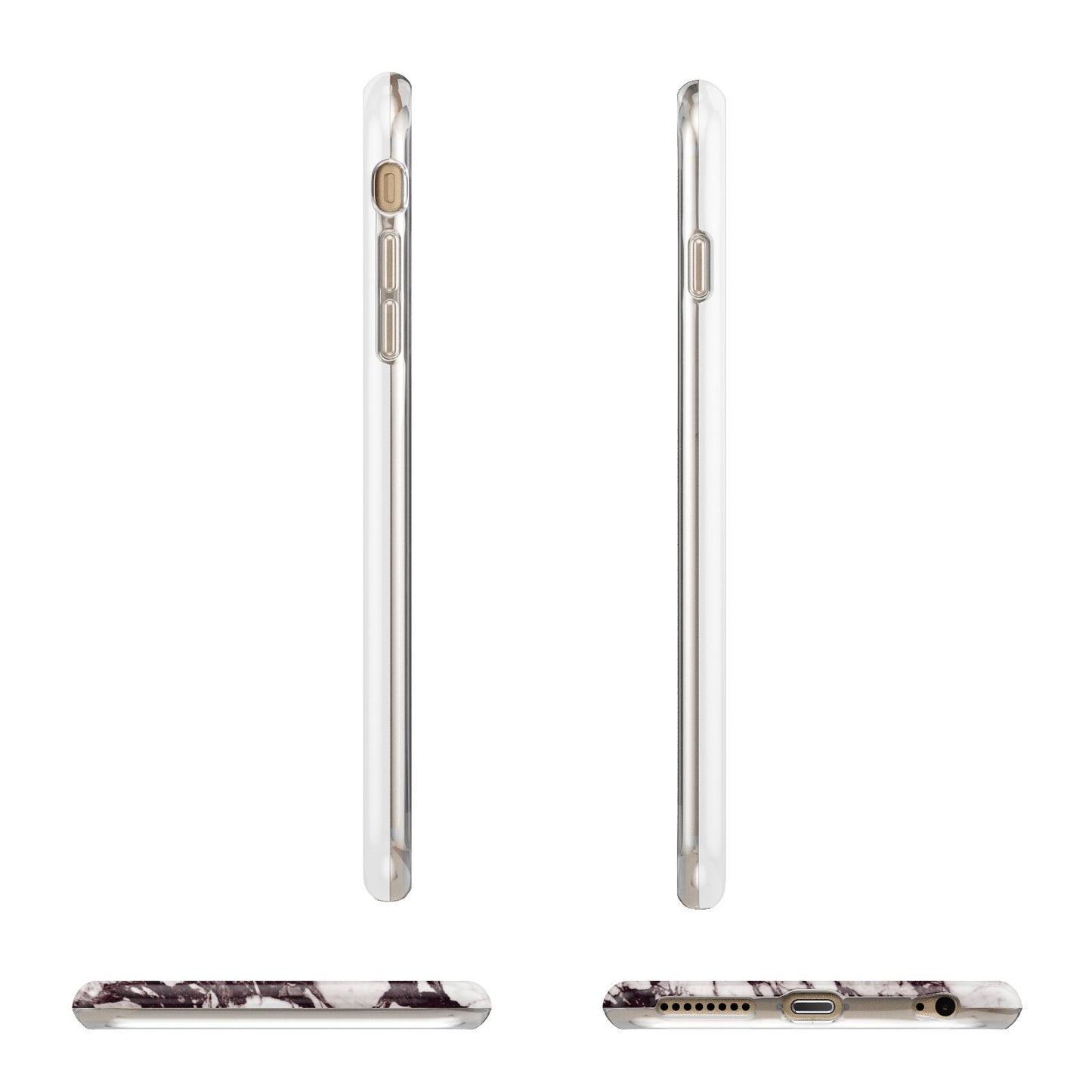 Viola Marble Apple iPhone 6 Plus 3D Wrap Tough Case Alternative Image Angles